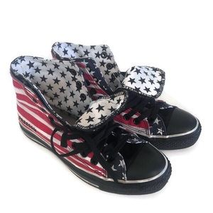 Freedom Chuck Taylor Hi Tops Red, White, & Blue